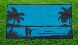 Beach Design - Mats By Design - eco friendly affordable lightweight recycled plastic camping camper indoor outdoor mat rug