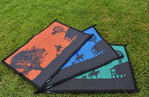 Matching Doormats - 90cm x 60cm - Mats By Design - eco friendly affordable lightweight recycled plastic camping camper indoor outdoor mat rug