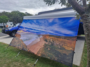 Printed Privacy Screens - Ocean Design