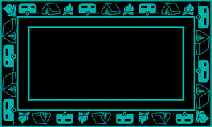 Camping Design - Teal | Caravan & Camping Recycled Mat