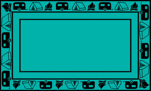 Camping Design - Teal | Caravan & Camping Recycled Mat